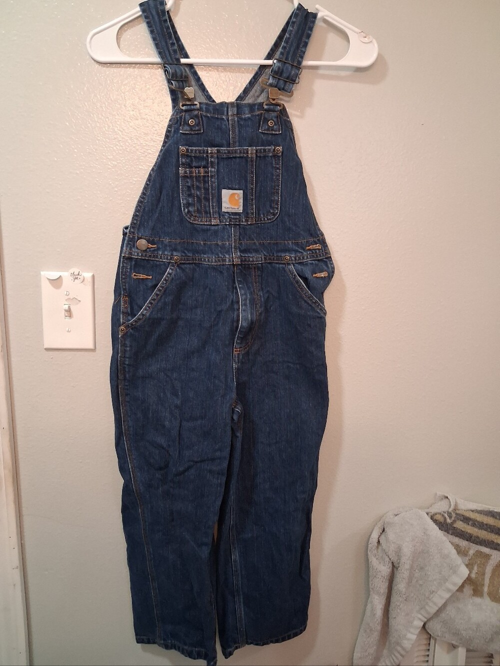 Carhartt Kids Dark Blue Denim Overalls